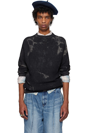 Navy Hand-Dyed Knit Sweater