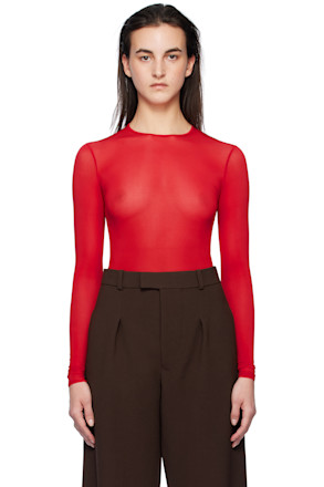 Red Sheer Bodysuit
