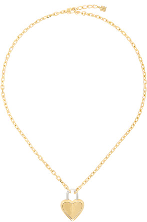 Gold Heart Lock Necklace