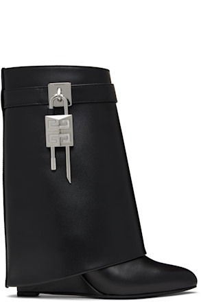 Black Shark Lock Ankle Boots