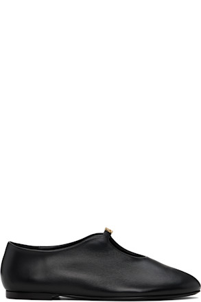 Black 4G Liquid Ballerina Flats