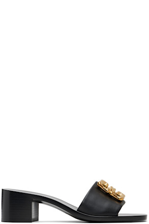 Black 4G Heeled Sandals