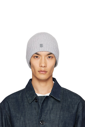 Gray Ribbed Beanie
