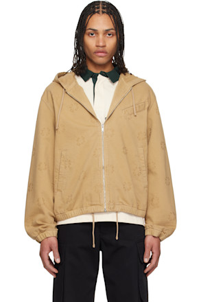 Tan Monogram 72 Zipped Denim Jacket