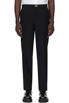 Black Slim Fit Tailored 2G Clip Trousers