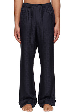 Navy Monogram 72 Jacquard Pyjama Pants