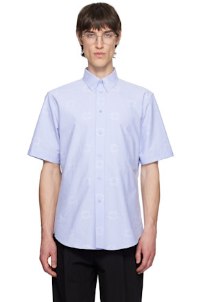 Blue Monogram 72 Short Sleeve Custom Fit Shirt
