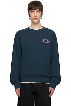 Navy 'GIVENCHY' Medallion Sweatshirt