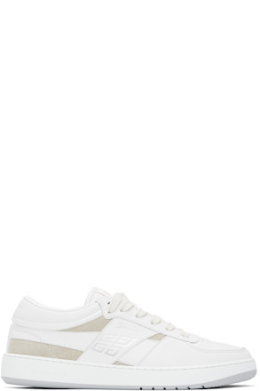 White & Beige G Move Low Sneakers