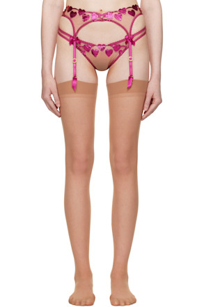 Pink Liliya Garter Belt