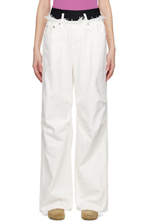 White Knee Jeans
