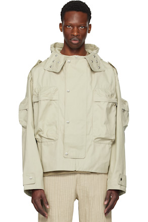 Taupe Otidea Hooded Jacket