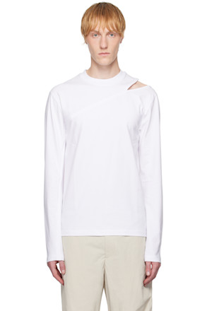 White Pleistos Long Sleeve T-shirt