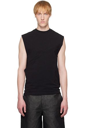 Black Pleistos Tank Top
