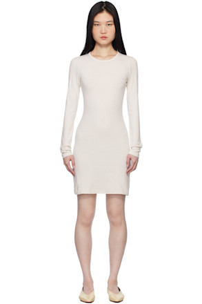 Off-White Long Sleeve Bellevue Minidress