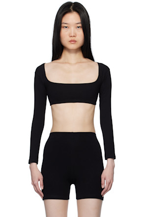 Black 'El Tigre Chiquito' Crop T-shirt