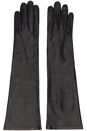 Black Essentials Long Gloves
