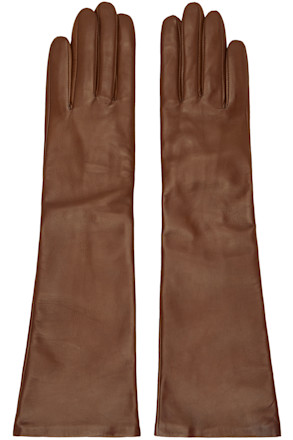 Brown Essentials Long Gloves