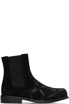 Black Slashed Chelsea Boots