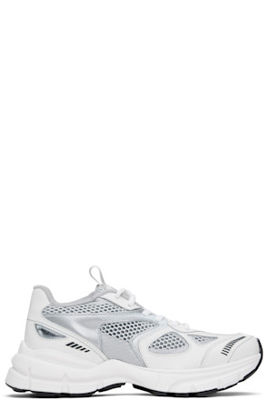 White & Silver Marathon Runner Sneakers