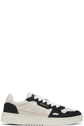 Beige & Black Dice Lo Sneakers