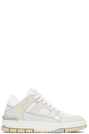 White & Beige Area Lo Sneakers