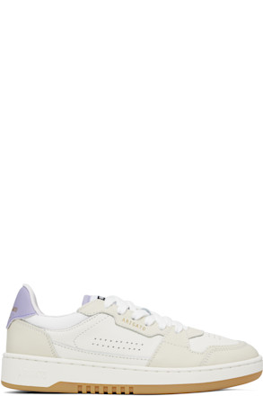 Beige & Purple Dice Lo Sneakers