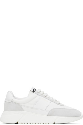 White & Gray Genesis Vintage Runner Sneakers