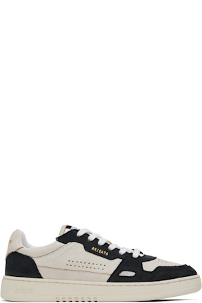 Beige & Black Dice Lo Sneakers