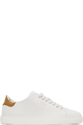 Off-White & Tan Clean 90 Cap Sneakers