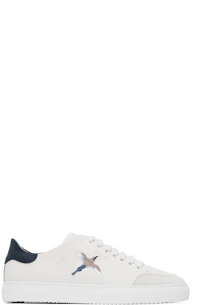 White & Navy Clean 90 B Bird Sneakers