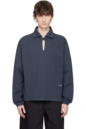 Navy Jersey Midlayer Polo