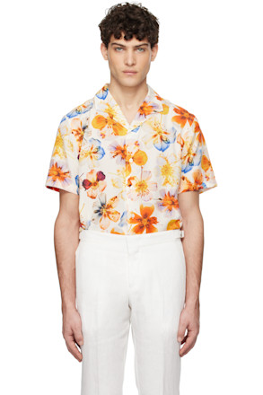 White & Orange Hibbert Shirt
