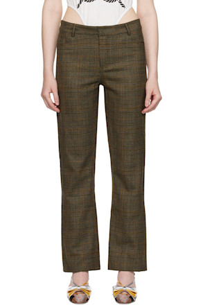 Brown 'So 2010' Tweed Skinny Trousers