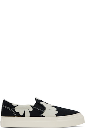Black & White Lister Cup Shroom Hands Sneakers