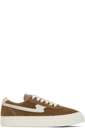 Brown & White Dellow S-Strike Cup Suede Sneakers