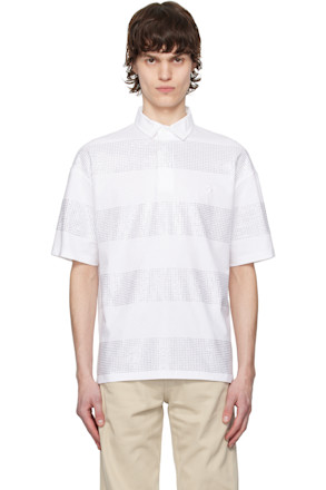White Striped Polo