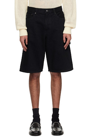 Black Painter Denim Shorts