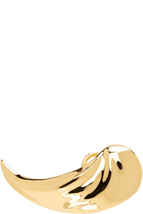 Gold Anthurium Small Clip Single Earring