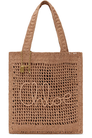 Beige Summer Banana Raffia Tote
