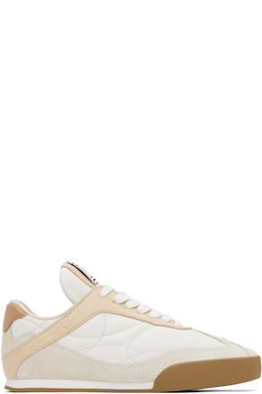 Beige & White 'Chloé Kick' Sneakers