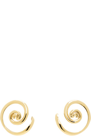 Gold Vortice Huggie Earrings