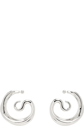 Silver Triptych Large Earrings