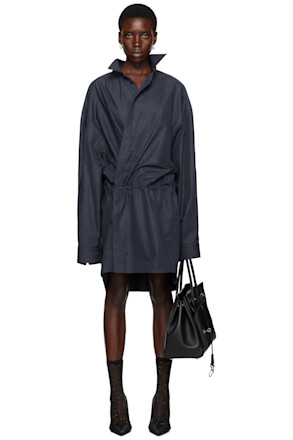 Navy Shirt Minidress