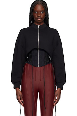 Black Laced Corset Track Jacket