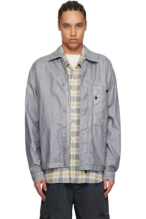 Gray Lino Wax Overshirt