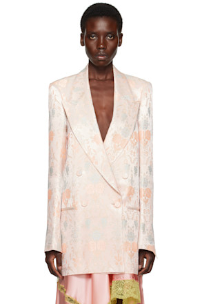 Pink Jacquard Blazer