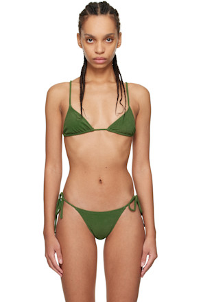Green Equator Bikini Top