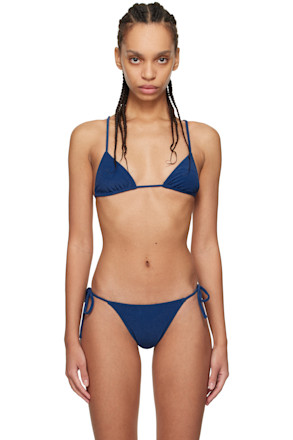 Navy Equator Bikini Top