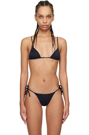 Black Equator Bikini Top